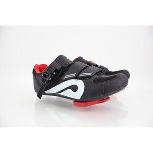 Peloton Cycling Shoes Size Women's Size 38 7 Black Red Sneakers with Cleats